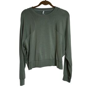 HALARA Women's Olive Green Sweatshirt Large Long Sleeve